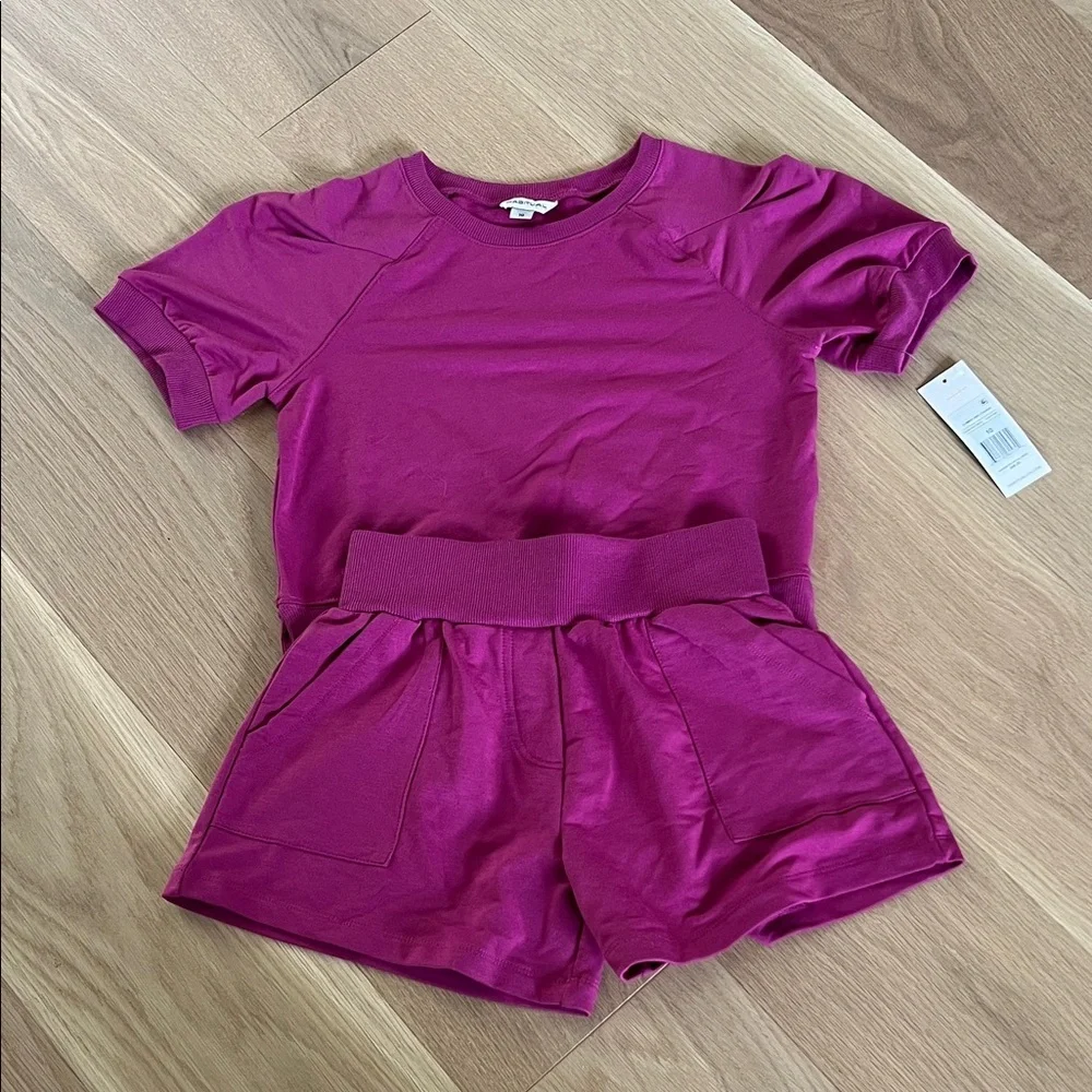 NEW Habitual Kid Magenta Short Sleeve Top and Shorts Set - Picture 1 of 8